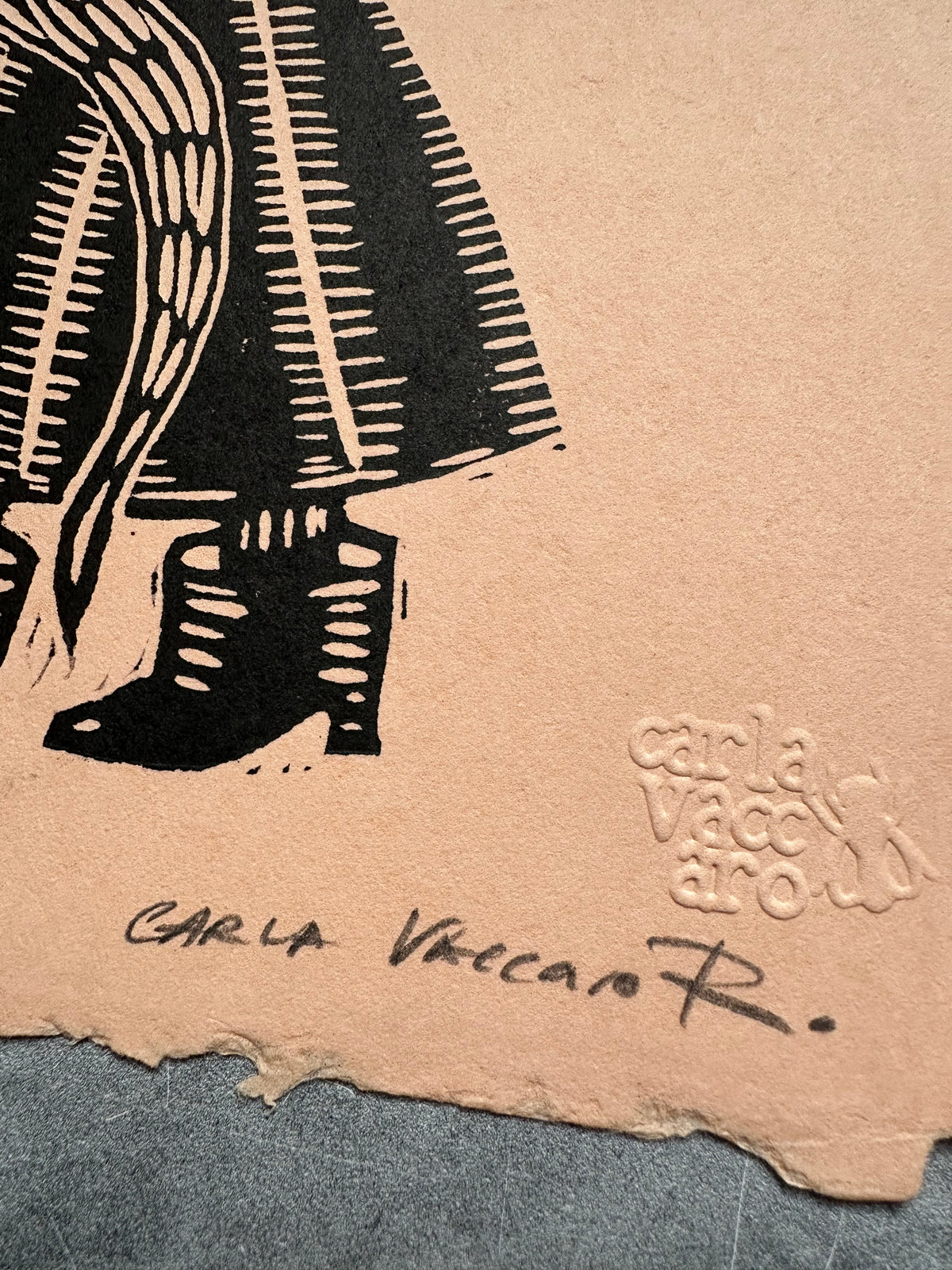Diabla Corazon - Lino Print 11" x 8"