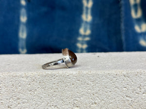 Dendritic Quartz  ~ sterling silver ring- Size 8