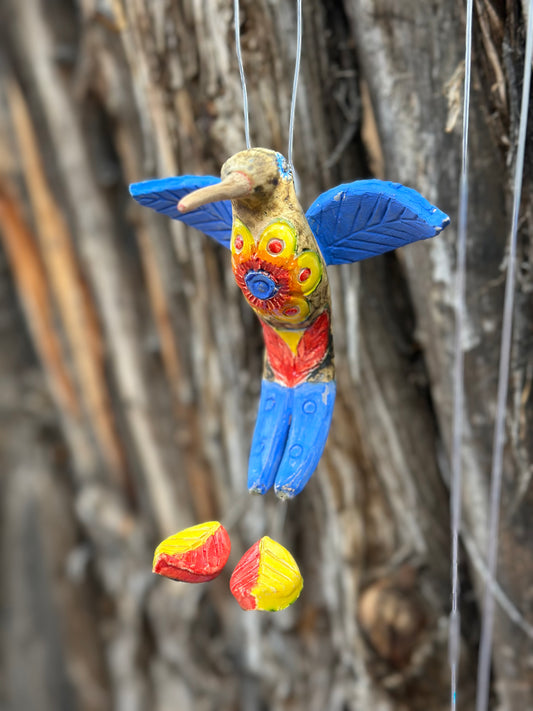 Long Tail Hummingbird - blue Wings