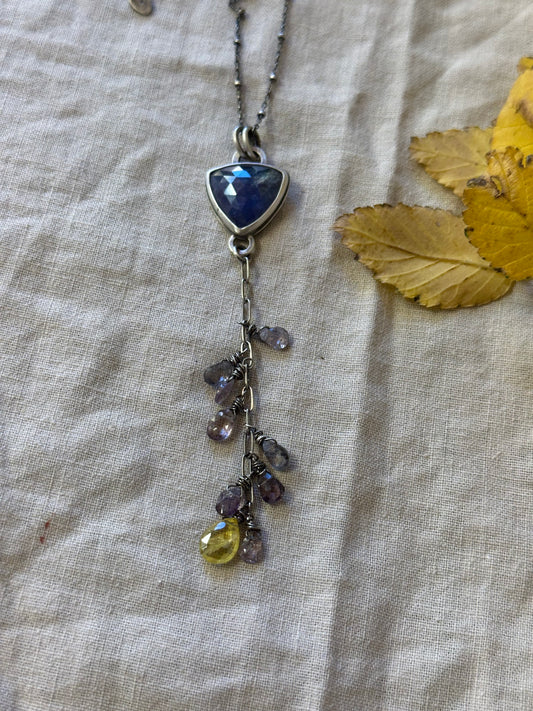 Tanzanite & Sterling Silver ~ Lariat Necklace