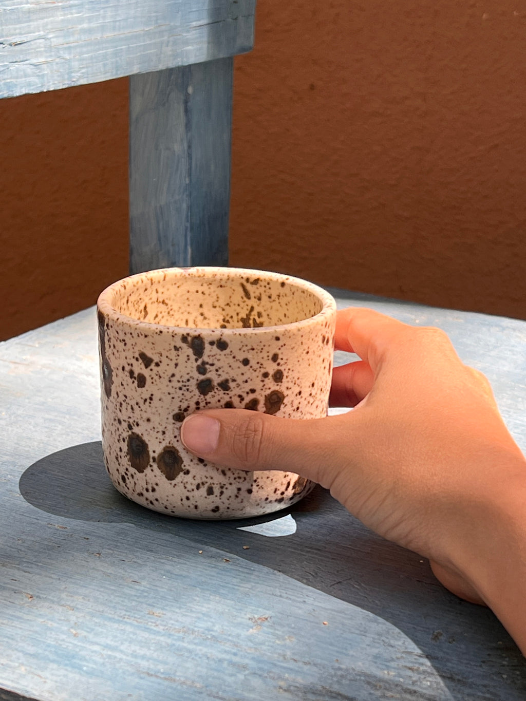 Mocha Freckle - Stoneware Thumb Cup