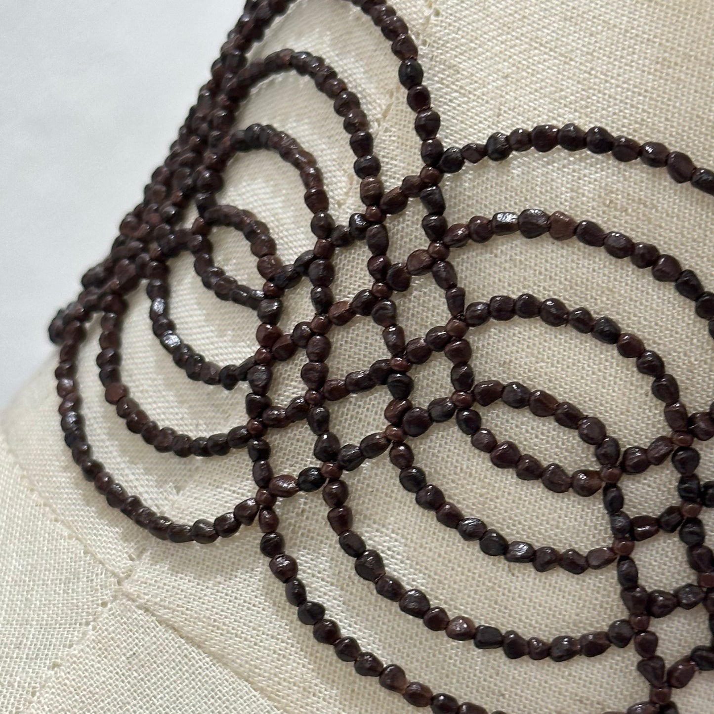 Choker Ikish ~ Dark Brown color ~ Amazonian Seeds