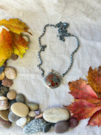 Peanut Obsidian and Sterling Silver Necklace