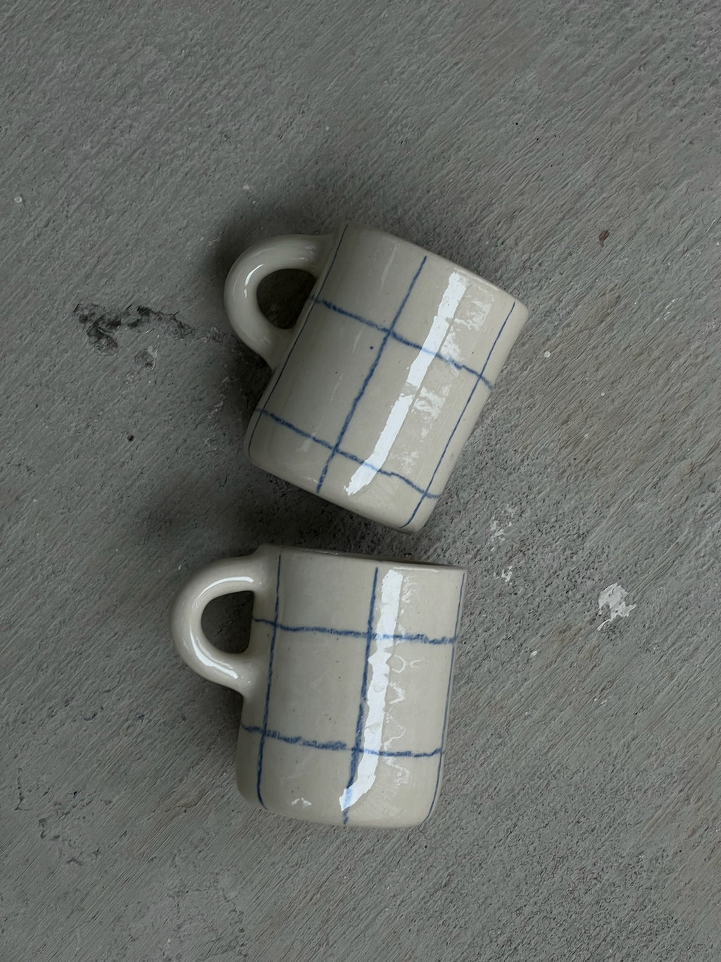 Blue Crayon Mug - coiled handle
