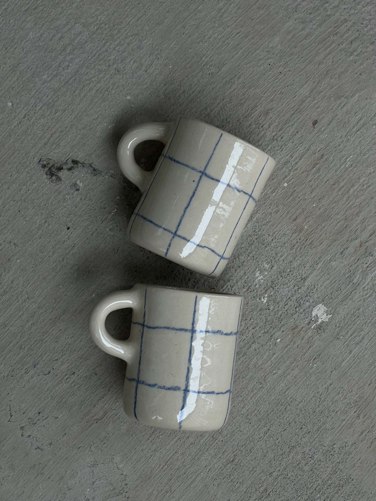 Blue Crayon Mug - coiled handle
