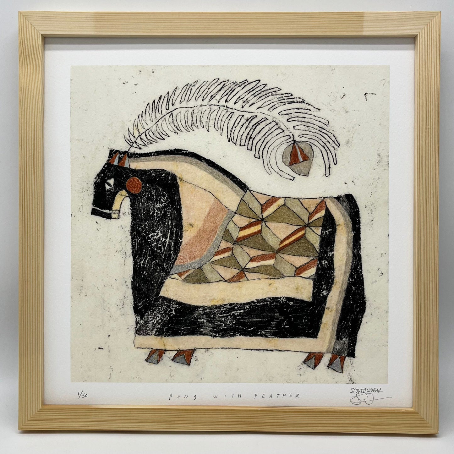 #31 - Pony with Feather - Print 12 x 12 - LIMITED EDITION