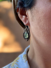 Load image into Gallery viewer, Prehnite Earrings ~ Statement Earrings ~ sterling Silver
