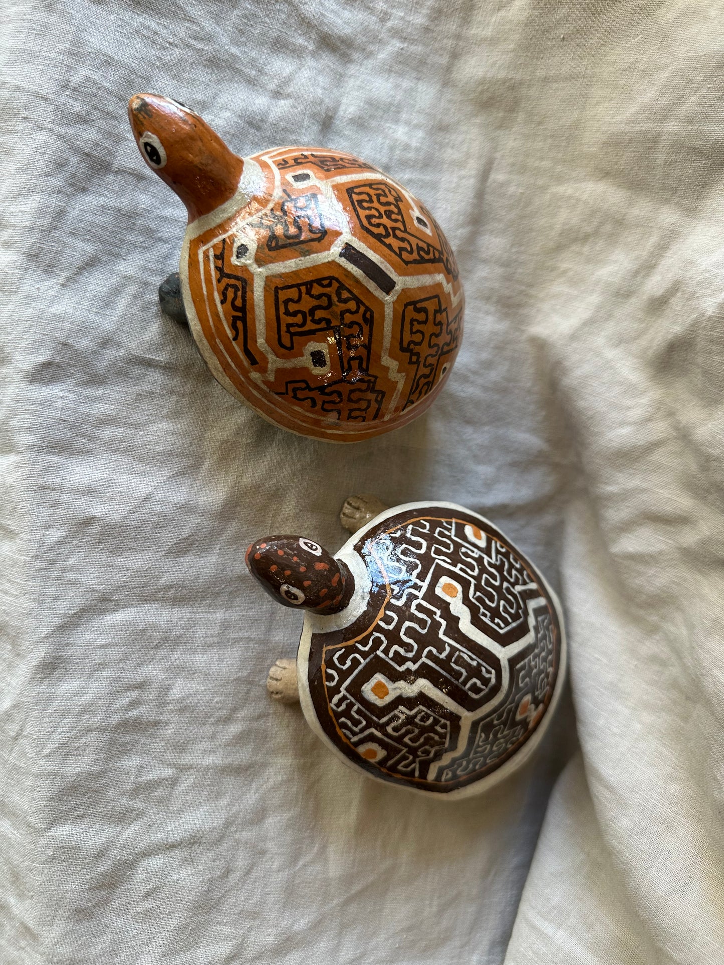 LShipibo Ceramic Turtle - two versions