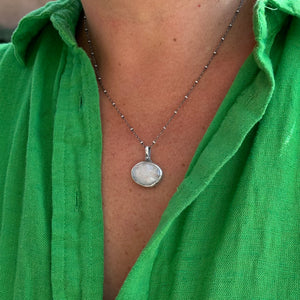 Rainbow Moonstone & Sterling Silver ~ Necklace