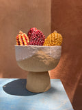 Off White Speckled - Ceramic Pedestal Bowl