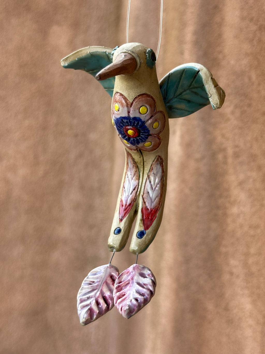 Long Tail Hummingbird - Pink Flower design
