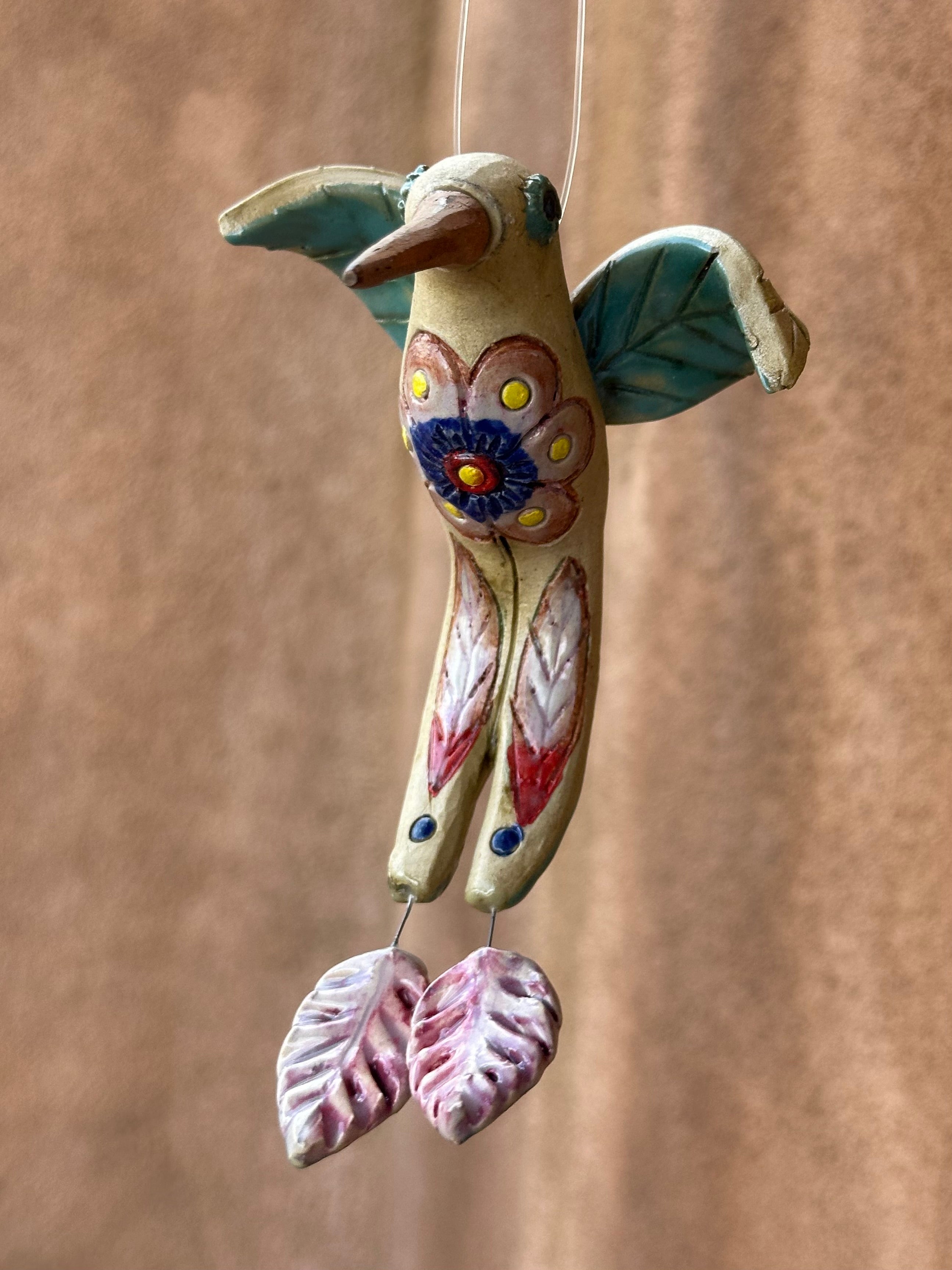 Long Tail Hummingbird - Pink Flower design