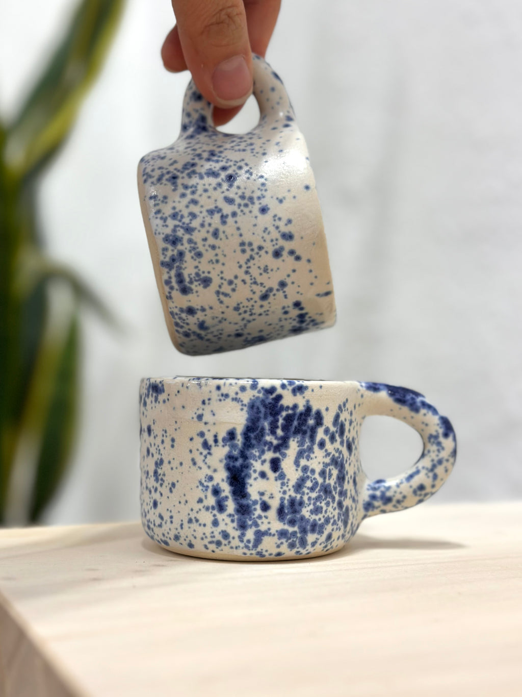 Speckled Blue Espresso Mugs