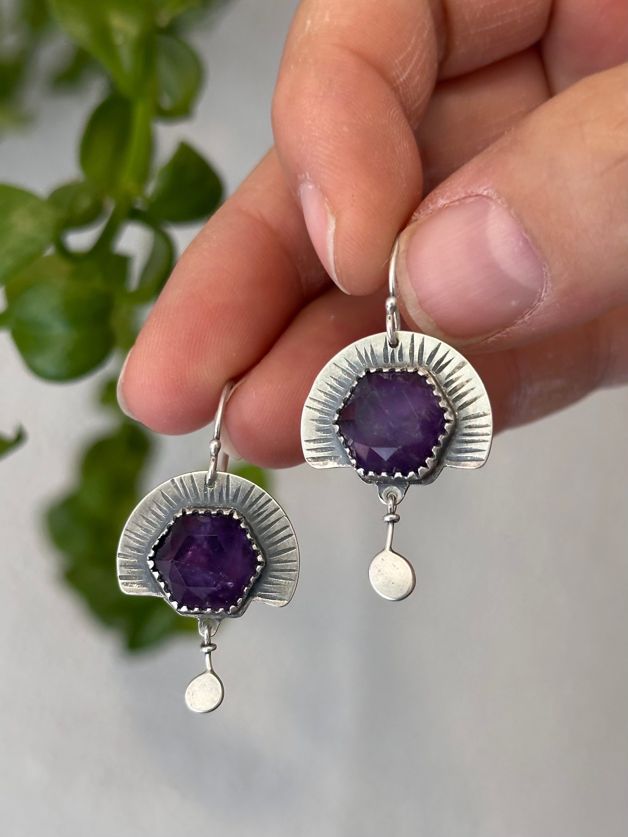 Amethyst & Sterling Silver Earrings