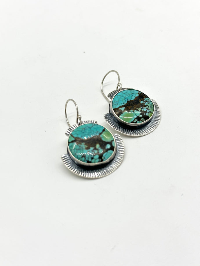 Blue Moon Turquoise earrings - Sterling Silver