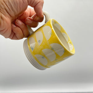 Yellow and White mug - Porcelain