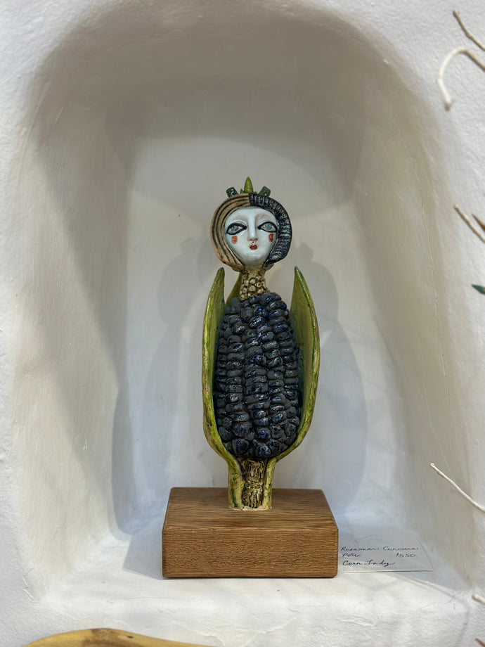 Corn Lady ~ Señora Maiz ~ Ceramic Sculpture