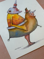10x12 framed ~ Migrantes - Original illustrations