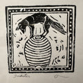 The Trickster - Block Print - 12” by 12”