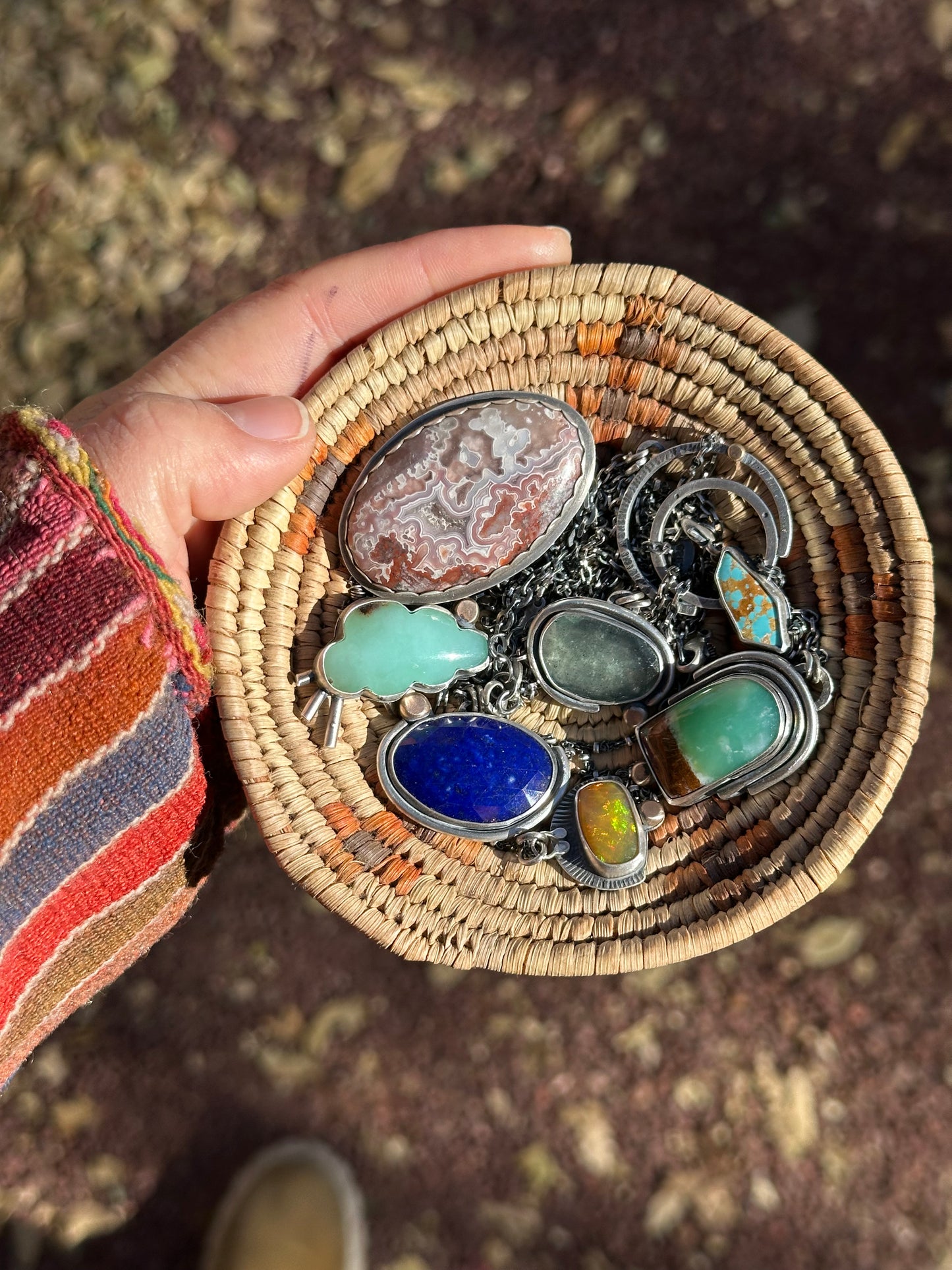 Crazy Lace Agate Statement Necklace