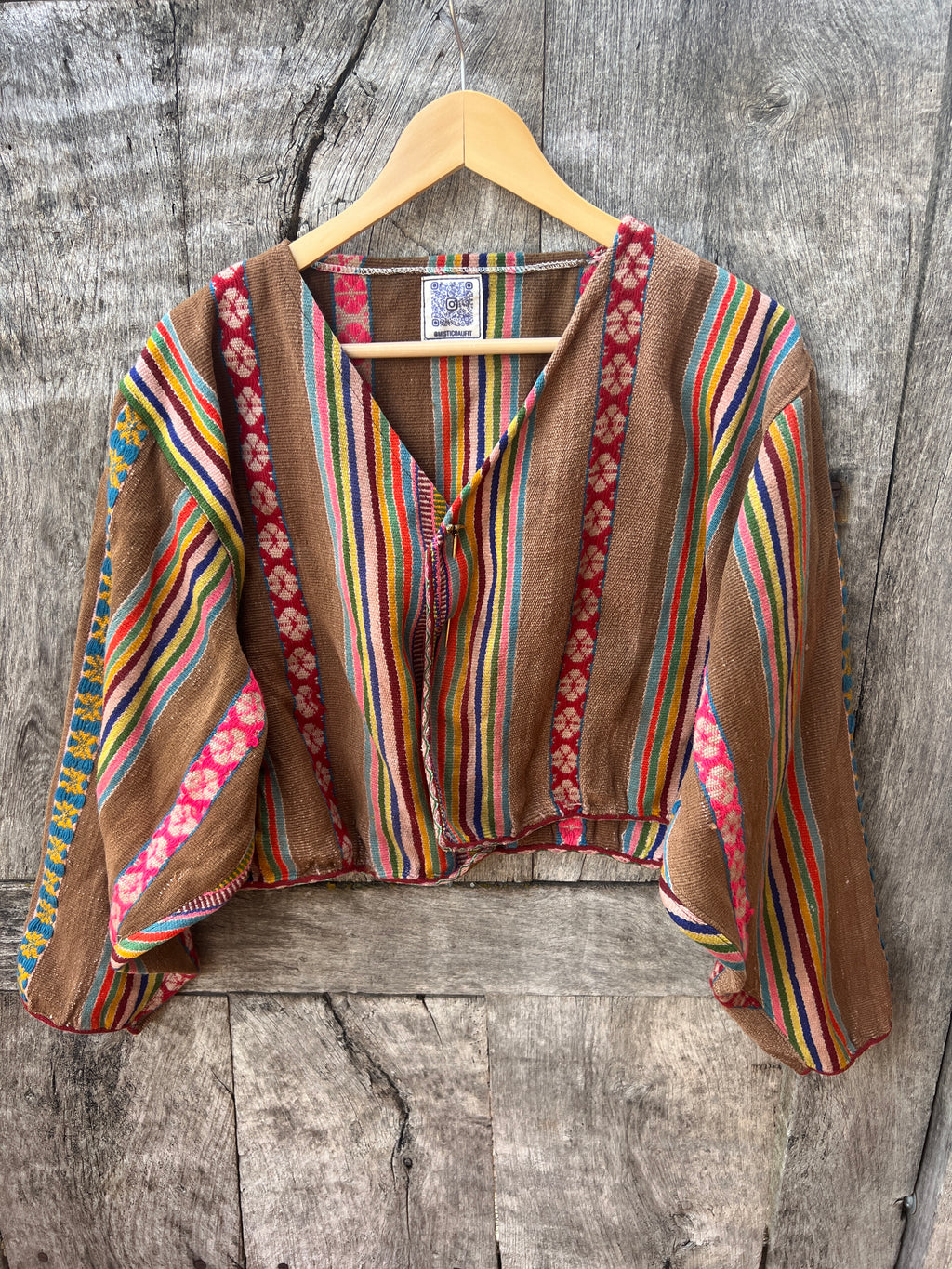 Upcycled Bomber Jacket - Antique Alpaca Textile