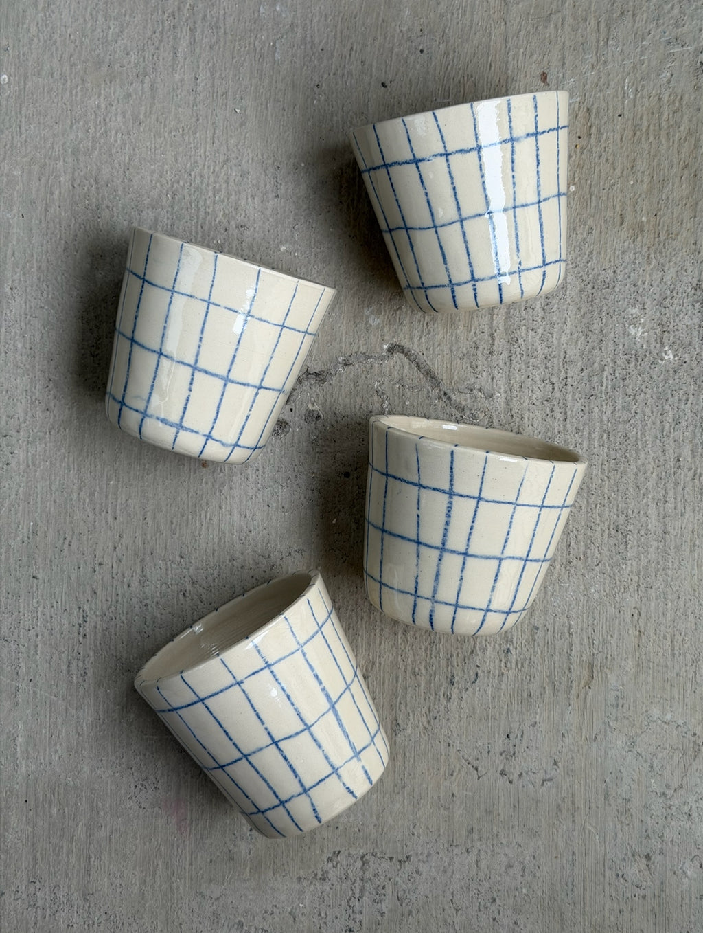 Blue Crayon Lines - Open Cup