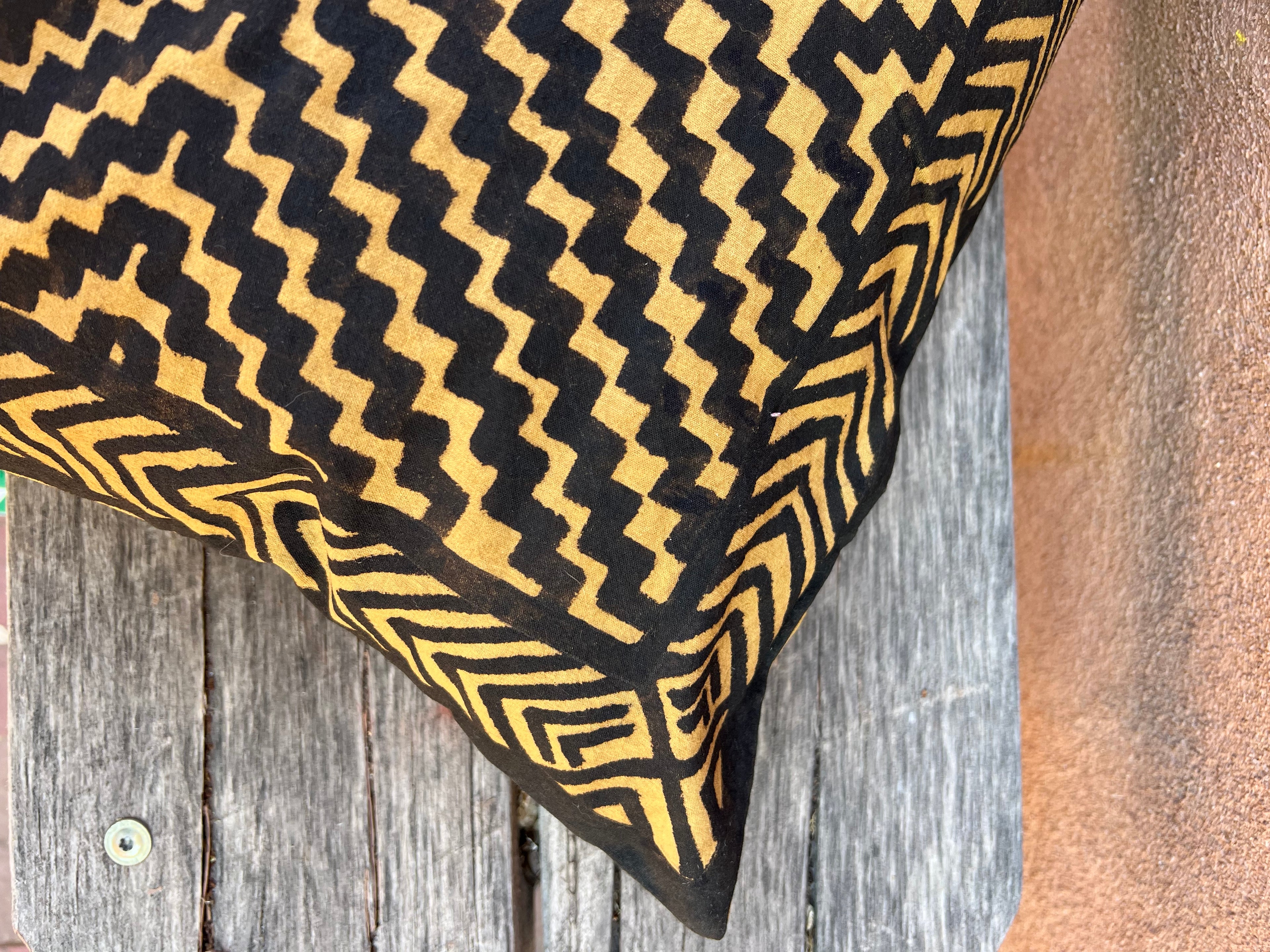 Square Pillowcases ~ Natural dyed and Hand painted.