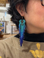 Beaded earrings - Blues