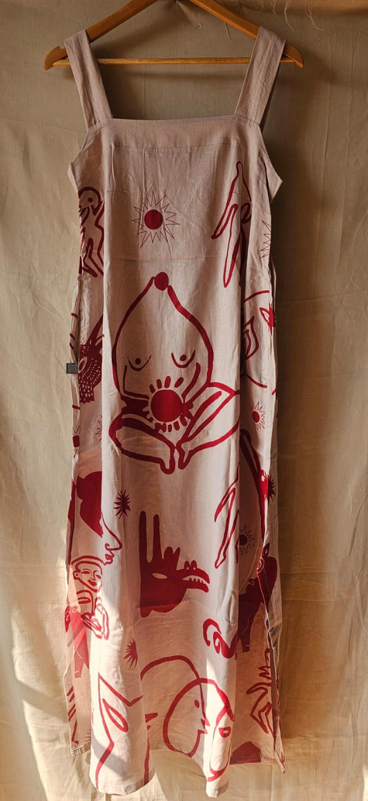 Maxi Dress • XL• Screen Printed