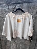 Screenprinted Draped Top • One Size Fits All