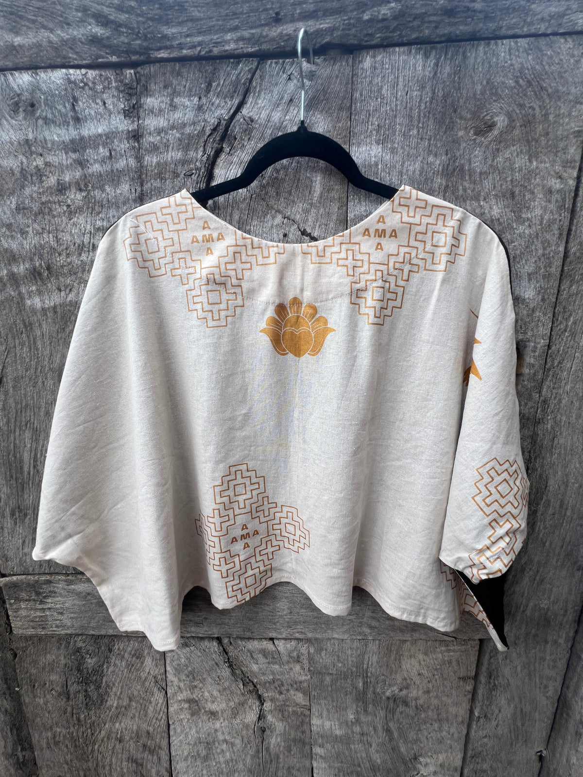 Screenprinted Draped Top • One Size Fits All