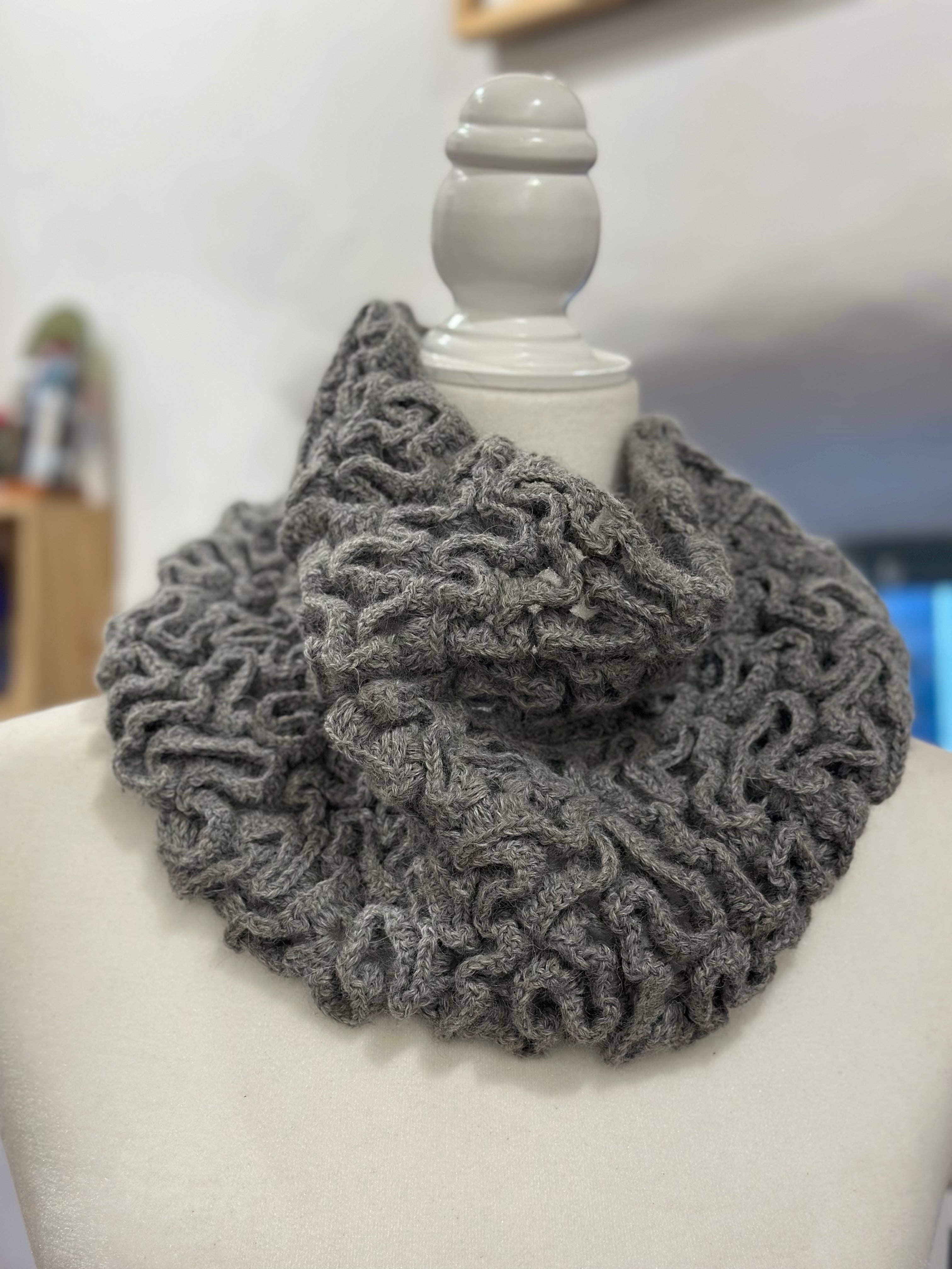 Neck Gaiter 100% Baby Alpaca - grey