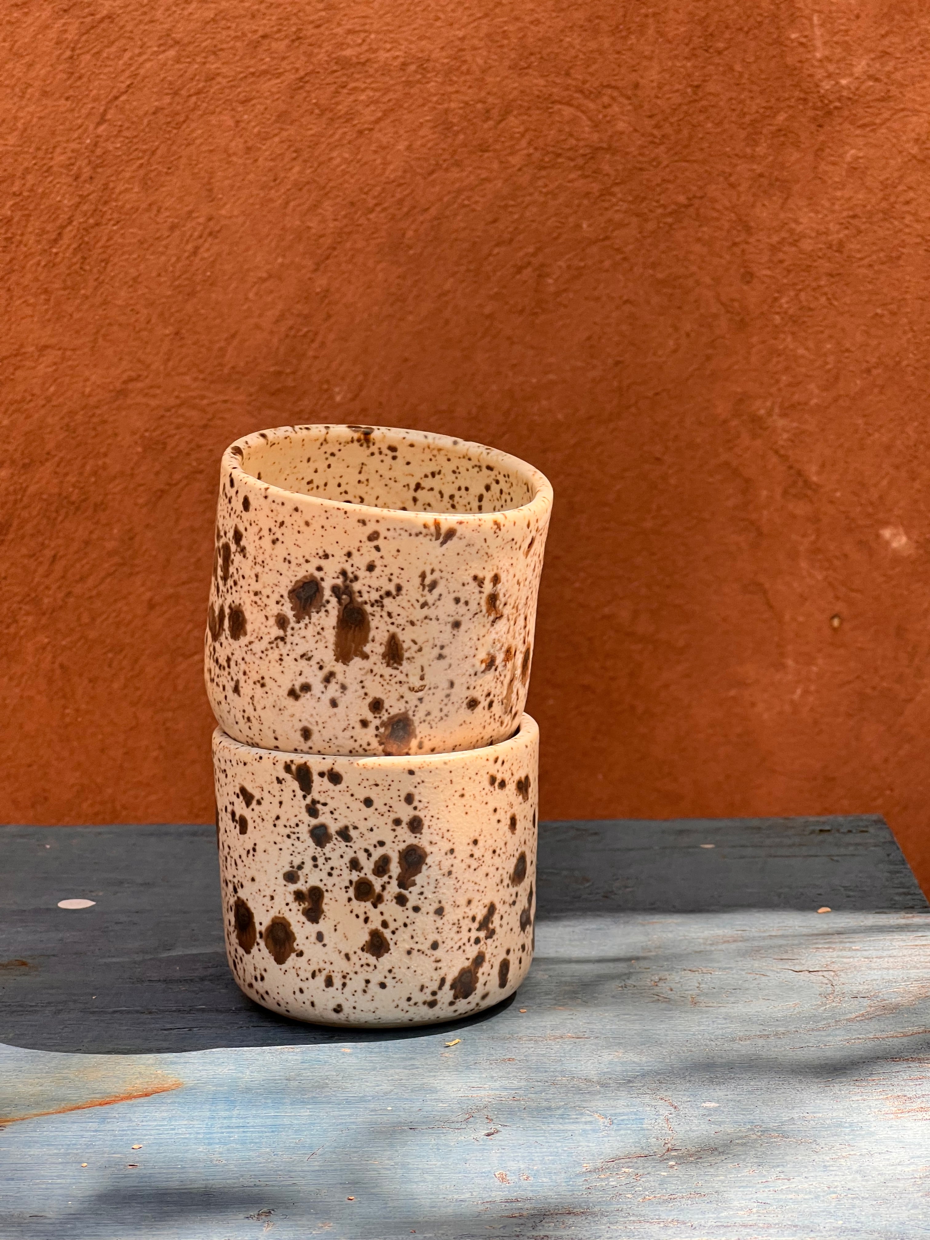 Mocha Freckle - Stoneware Thumb Cup