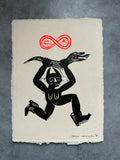 Diabla por Siempre - Lino Print 8.5” x 11”