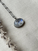 Load image into Gallery viewer, Rainbow Moonstone &amp; Sterling Silver Necklace
