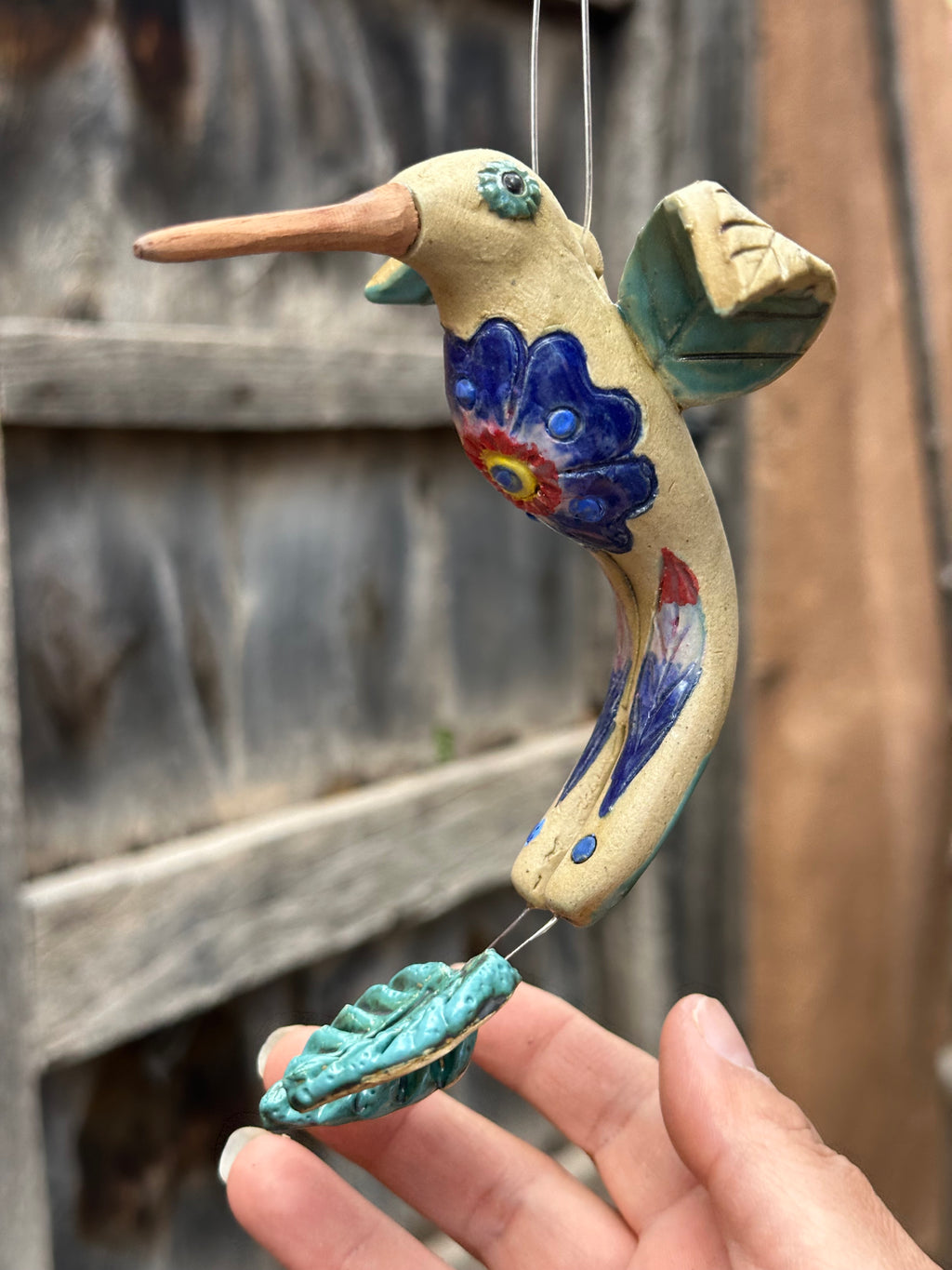 Long Tail Hummingbird - Flower design