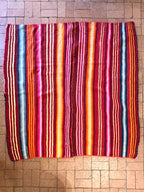 Thick Blanket / Rug ~ Andean textiles - 58” x 60”