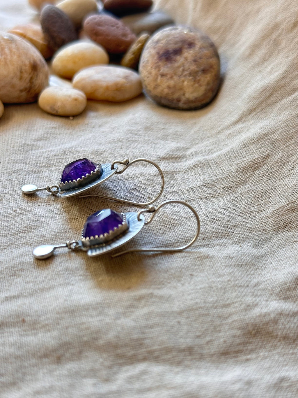 Amethyst & Sterling Silver Earrings