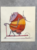 Migrantes - Original illustrations - 10x10 framed
