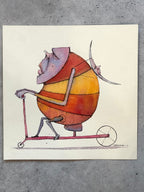 Migrantes - Original illustrations - 10x10 framed