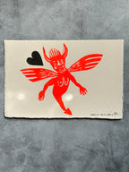 Diabla Corazon - Lino Print 8.5” x 5.5”