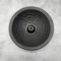 Chulucanas Ceramic Incense Holder ~ black matte flower