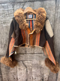 Alpaca fur jacket - Upcycled Bomber Jacket - Alpaca wool