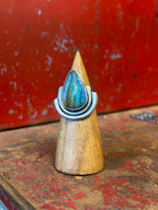 Labradorite & Sterling Silver Ring - Size 8.25