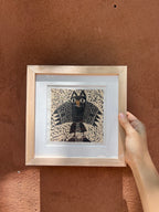 Perching Owl - Linocut 5”x5”
