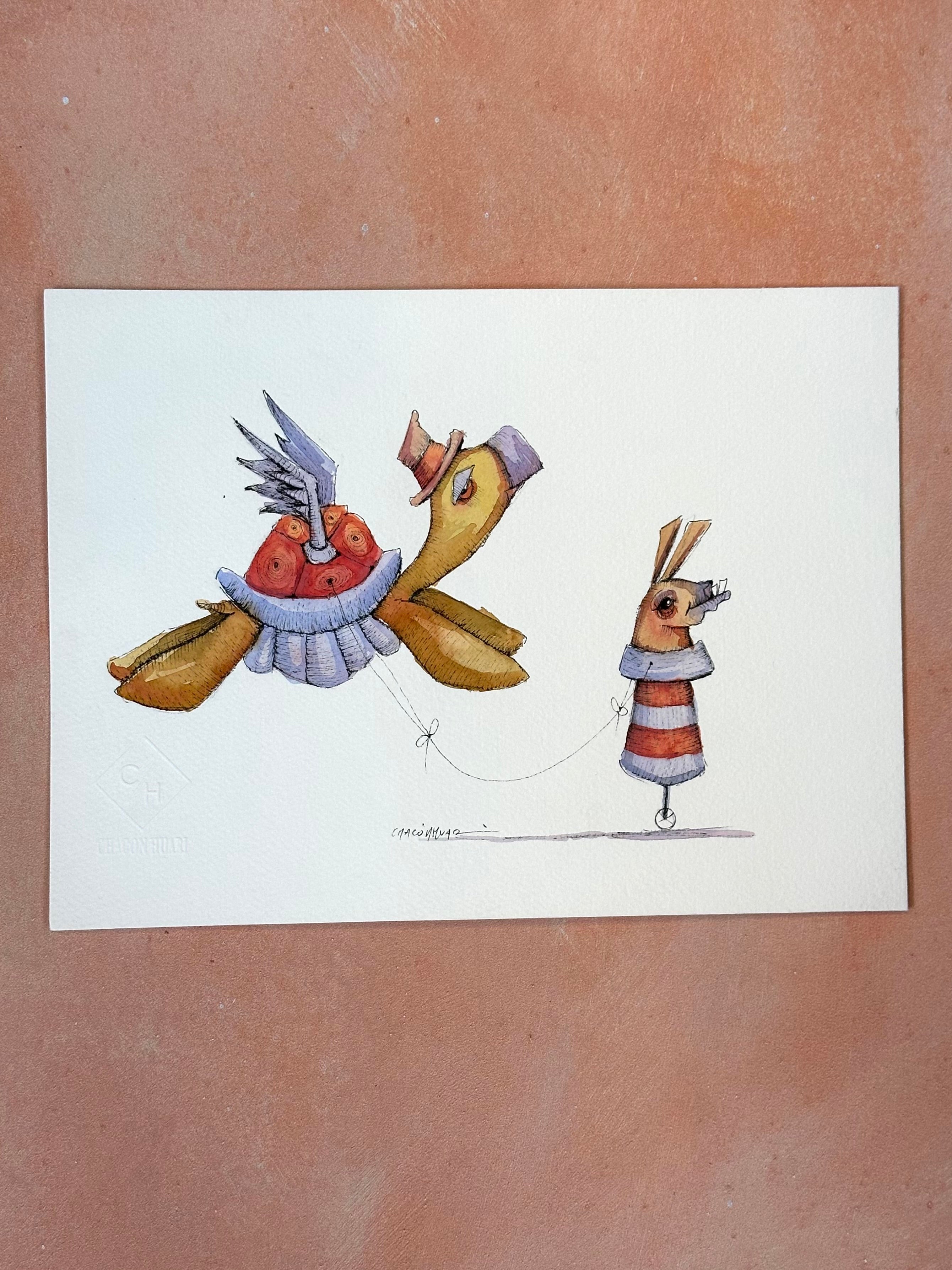 10x12 framed ~ Migrantes - Original illustrations