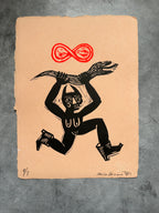Diabla por Siempre - Lino Print 8.5” x 11”
