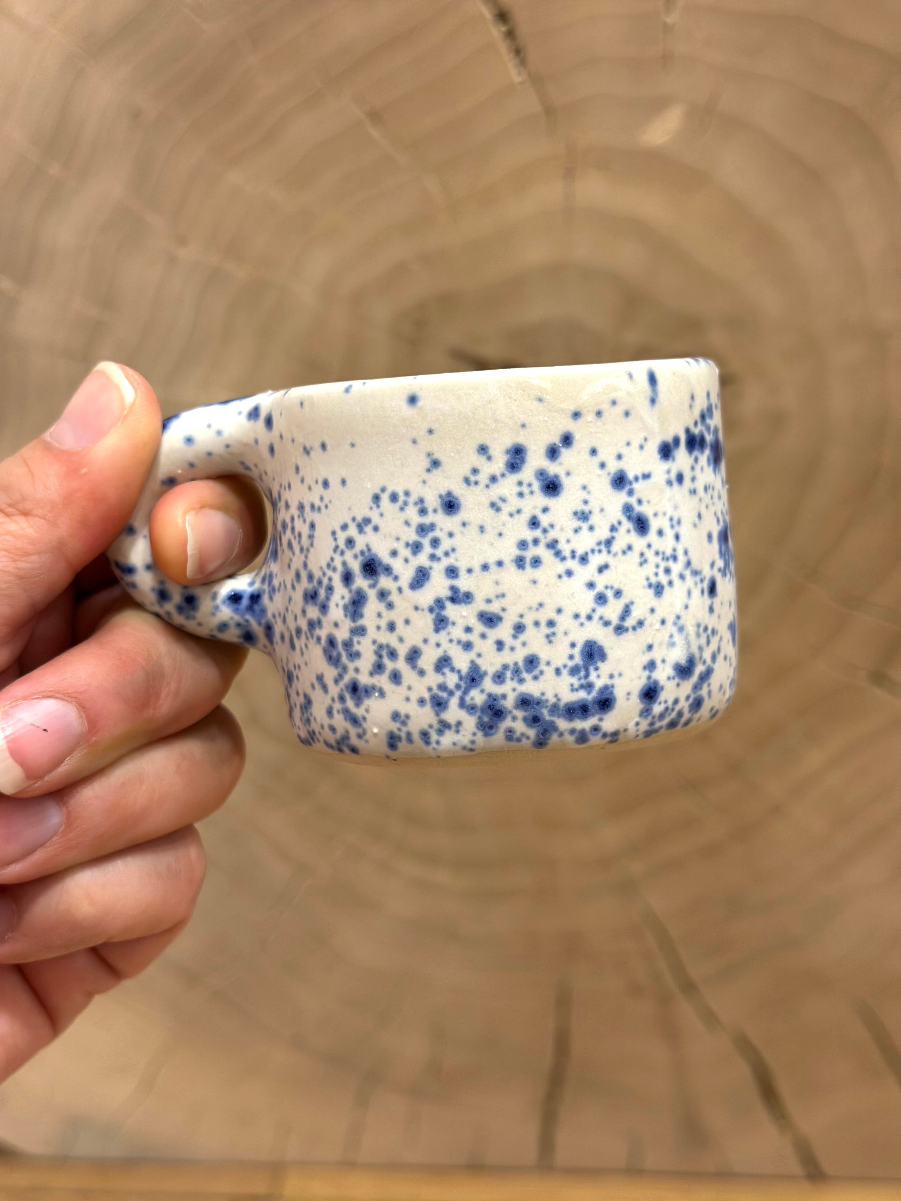 Speckled Blue Espresso Mugs