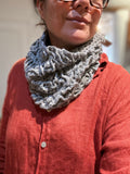 Neck Gaiter 100% Baby Alpaca - Grey white marbled