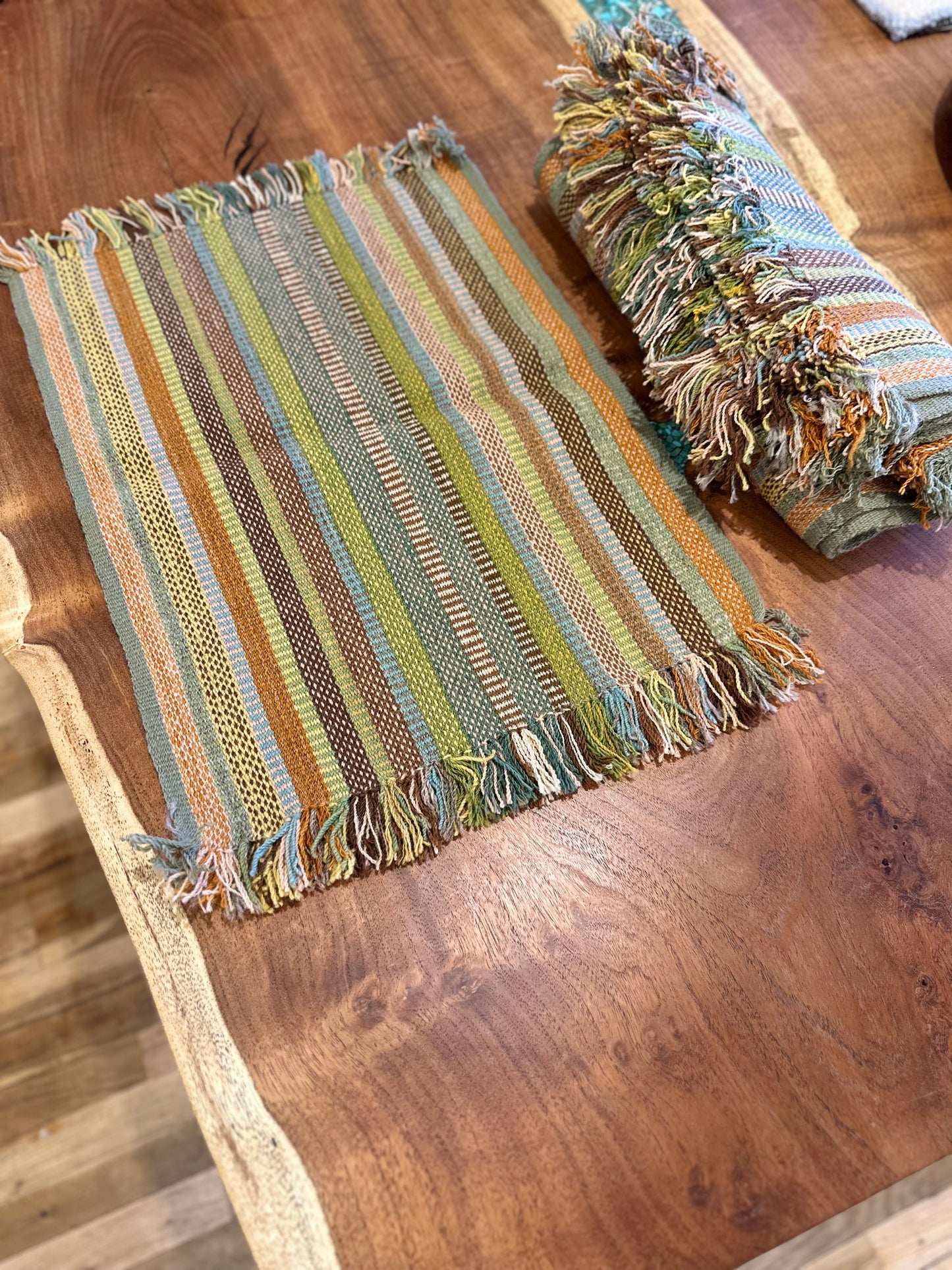100% Sheep Wool Placemats - multicolored - Set of 6